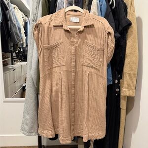 ASOS Women's Tan Button-Up dress. sz xs